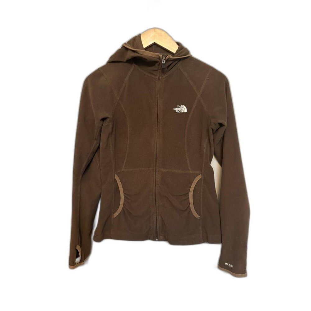 Vintage 1990 The North Face Hooded Fleece Jacket - size xs